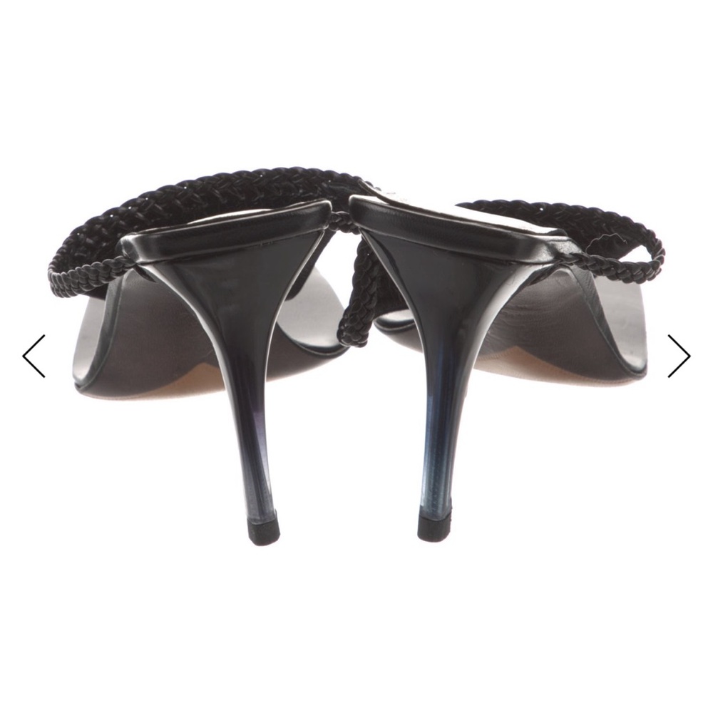 Gianmarco Lorenzi Black Braided Heels